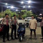 Personel Pam Obvit Giatkan Patroli Malam di Objek Wisata