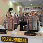 Polres Jembrana Ikuti Doa Bersama Lintas Agama Hari Bhayangkara ke-79 Secara Live Streaming