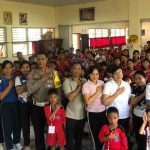 Masa Pengenalan Lingkungan Sekolah, Polsek Mengwi Berikan Penyuluhan Hukum dan Tertib Berlalulintas