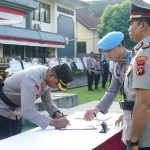 Polres Klungkung Gelar Sertijab Kapolsek Nusa Penida dan Pelantikan Kabagren.