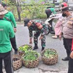 Bhabinkamtibmas Sesetan Bersama Warga dan TNI Gelar Aksi Bersih-Bersih di Bantaran Tukad Rangda