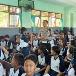 Polsek Denpasar Selatan Gelar Ceramah Pendidikan Lalu Lintas di SMP Wisata Sanur