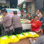 Polsek Denpasar Selatan Gelar Gerakan Pangan Murah di Pasar Jimbar Jaya Renon