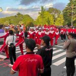 Polres Klungkung Amankan Lomba Gerak Jalan HUT ke-80 RI