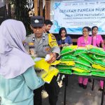 GERAKAN PANGAN MURAH POLRI, 1 TON BERAS SPHP TERJUAL HABIS DI KUTA SELATAN