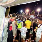 Polsek Nusa Penida Amankan Jalannya Turnamen Bola Volly Portu Tulad Cup III di Babak Quarter Final