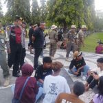 Sinergi TNI-Polri, Satpol PP, Linmas dan Pecalang Gelar Patroli Gabungan di Monumen Bajra Sandhi Renon