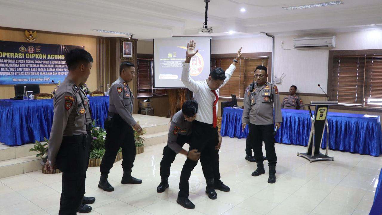 Jelang Nataru, Polres Badung Laksanakan Latpraops Cipkon Agung 2025 |  Deteksi Post