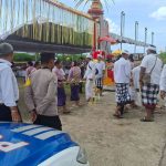 Polsek Klungkung Amankan Upacara Tawur Agung Labuh Gentuh di Lokasi Pusat Kebudayaan Bali.