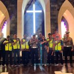 Sat Lantas Polres Badung Gelar Jumat Curhat, Edukasi Pamdal Gereja Soal Keamanan