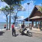 Amankan Kunjungan Wisatawan  Polsek Kuta Utara Patroli Di Kawasan Pantai Batu Mejan