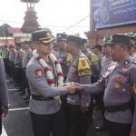 Apel Farewell Warnai Penyambutan Kapolres Badung AKBP Joseph Edward Purba