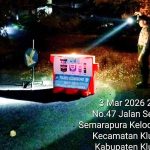 Respon Cepat Laporan Call Center 110, Polres Klungkung Amankan Ceceran Material Di Jalan Gunung Merapi