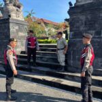 Samapta Polres Klungkung Gelar Patroli KRYD di Objek Wisata Kerta Gosa.