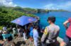 Personel Polsek Nusa Penida Amankan Penutupan Red Bull Cliff Diving di Broken Beach