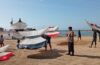 Bhabinkamtibmas Desa Sanur Kauh Bersama Pecalang Amankan Sabha Yowana Kite Festival di Pantai Mertasari
